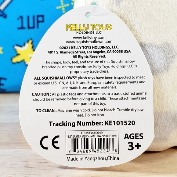 Squishmallow Rosie the Spotted Pig 4.5" UltraSoft Easter Holiday Plush NWT - Picture 12 of 12